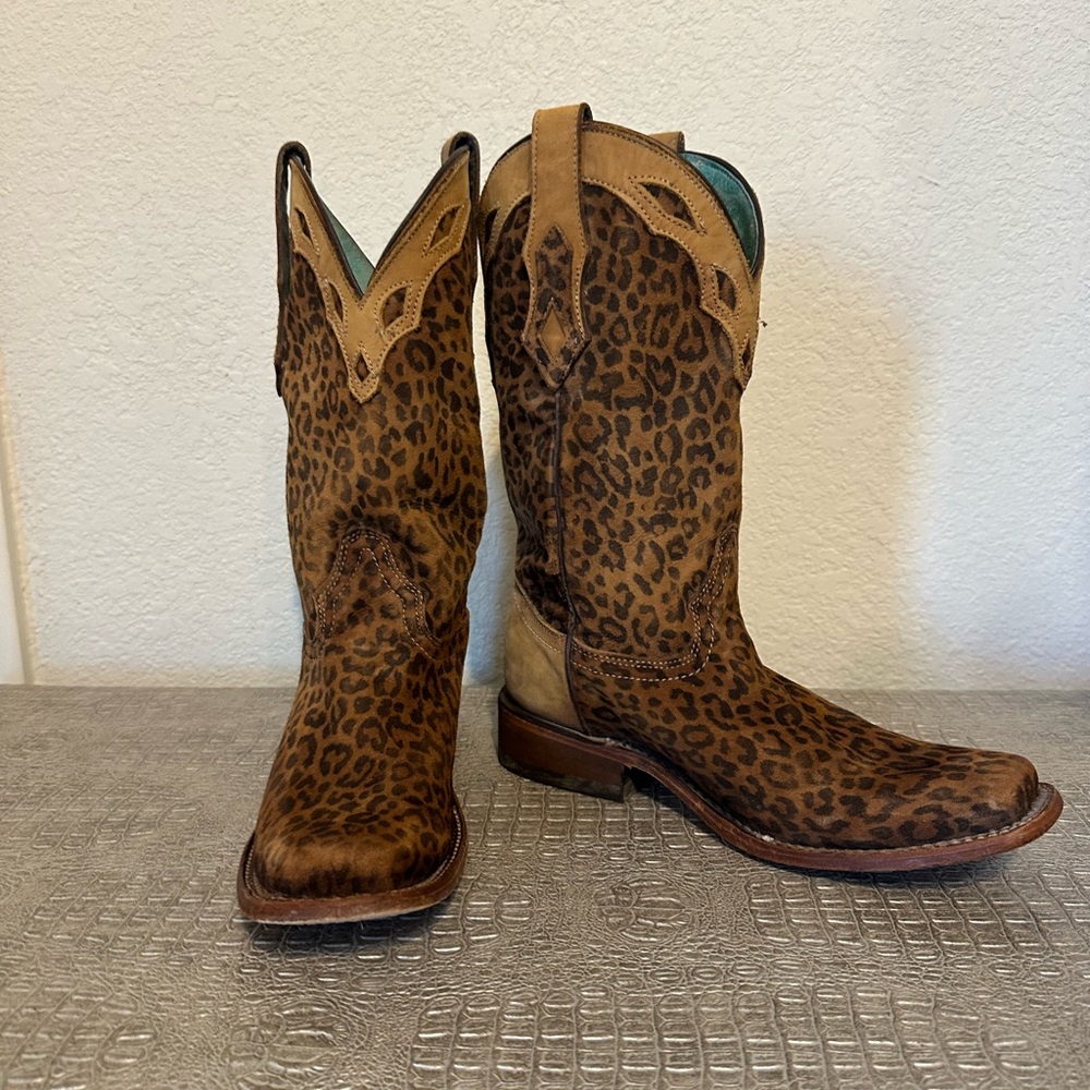 Corral Leopard Print Cowboy Boots